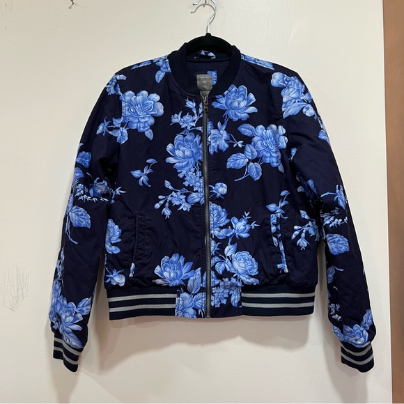 GAP Jackets & Coats Gap Floral Bomber Jacket Poshmark
